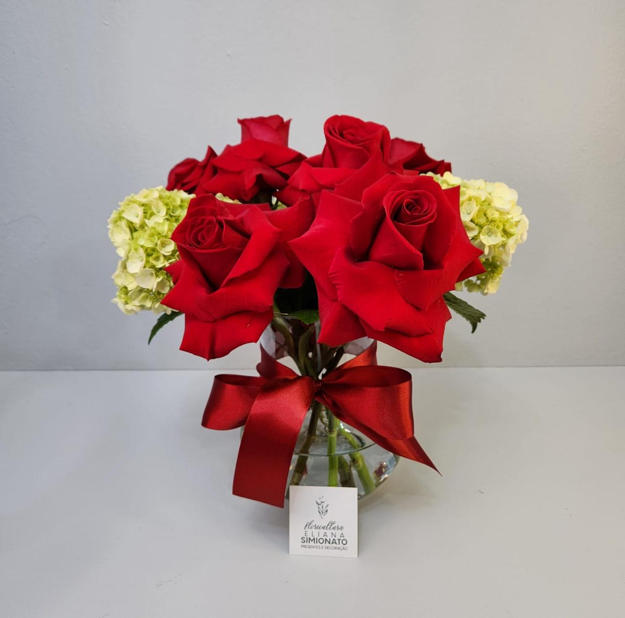 Vaso M�dio com Rosas Importadas