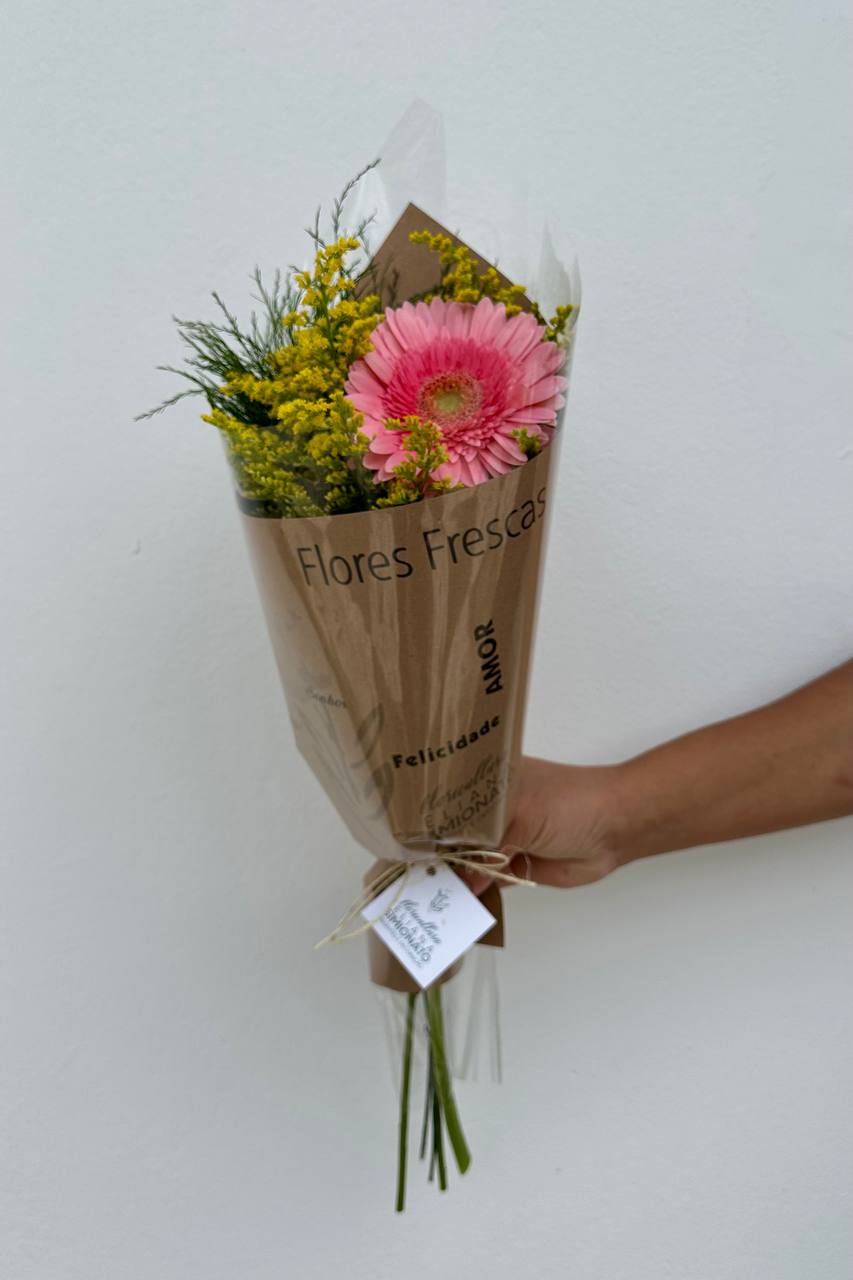 Buqu� de G�rbera Unit�ria � Rosa Claro