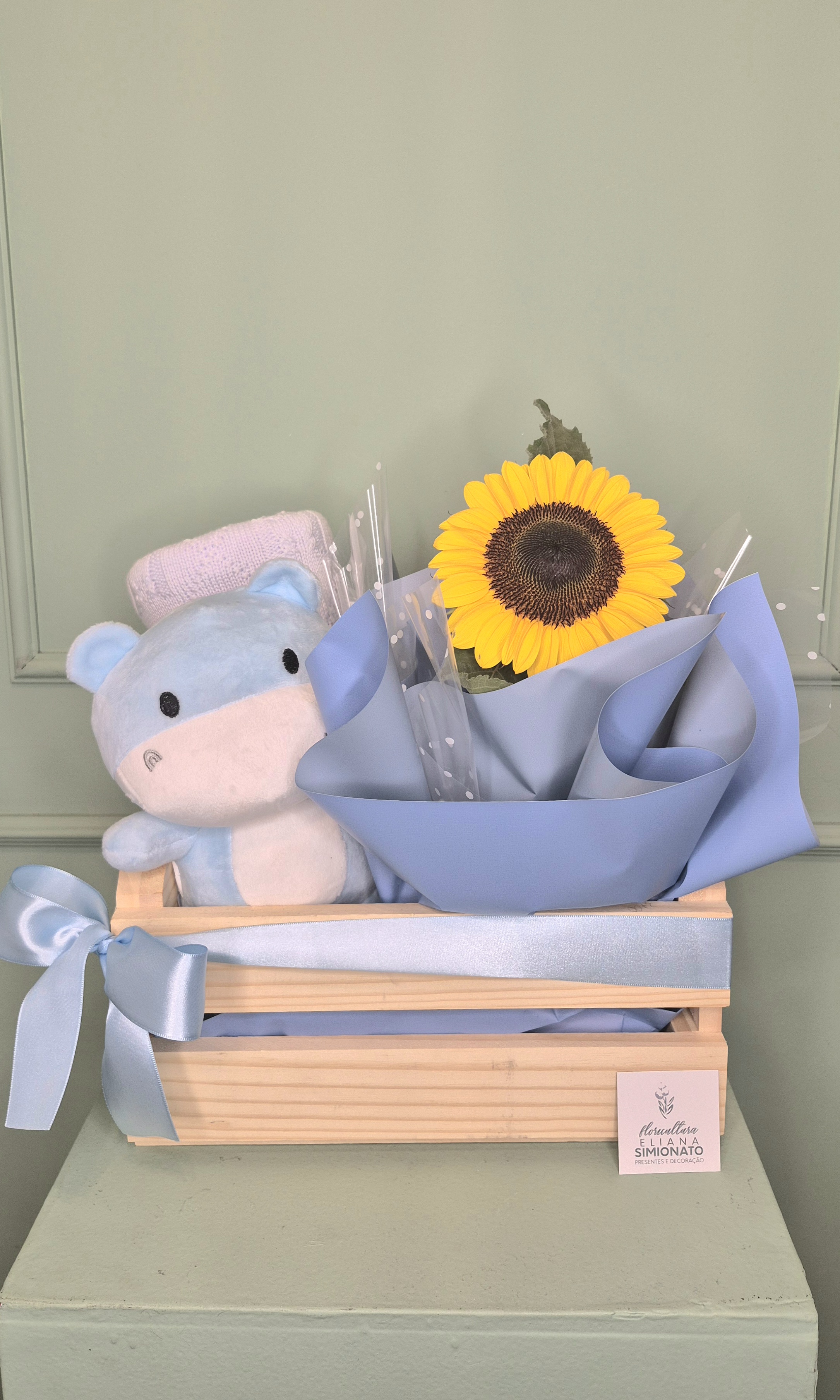 Kit Maternidade - Caixote com Girassol