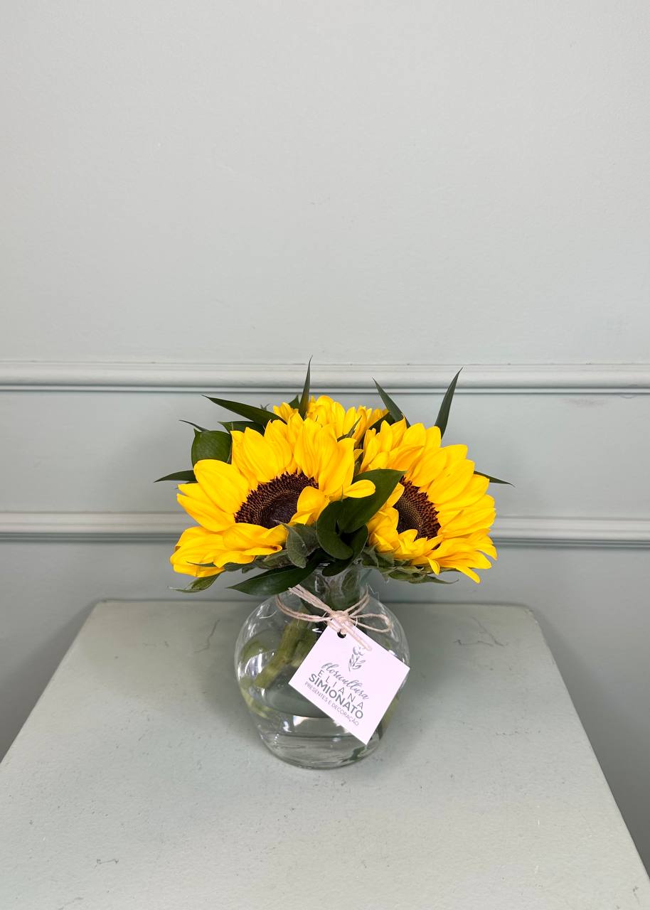 Vaso Pequeno com Girass�is