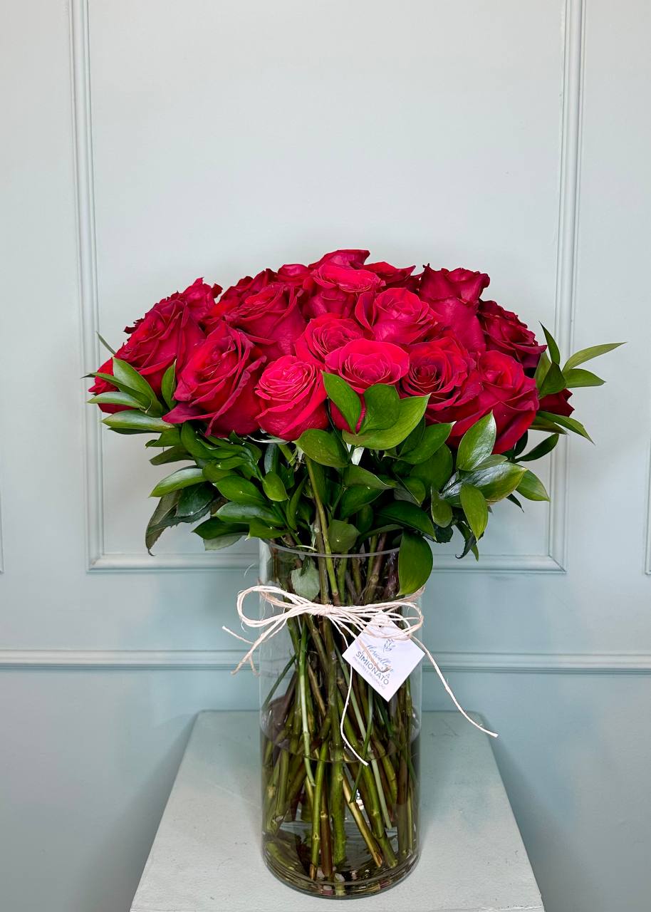 Vaso com Rosas Colombianas